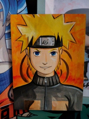 Ζωγραφιά σε ξύλο Naruto καινούργιο 18x25εκ