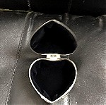  Κουτί κοσμημάτων Καρδιά 8,4 x 8,4 εκ. Επιχρυσωμένο Επάργυρο για τα αγαπημένα σας κοσμήματα με βελούδινη επένδυση