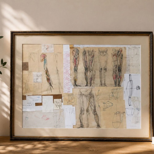 Anatomical Study Board by Efthymios Kollias used, vintage art