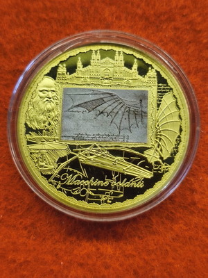 Commemorative Medal Leonardo da Vinci Large Gold