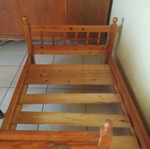 Single bed with nightstand used