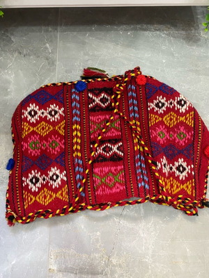 Knitted handmade shoulder and back bag like new