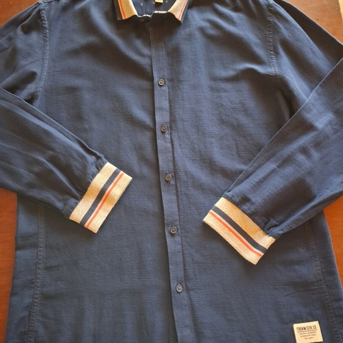 Tom Tailor men's summer shirt large blue like new