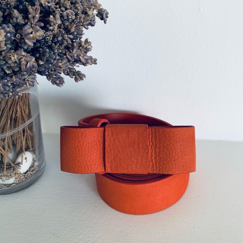 Paul & Joe sister leather belt like new, burnt red-coral