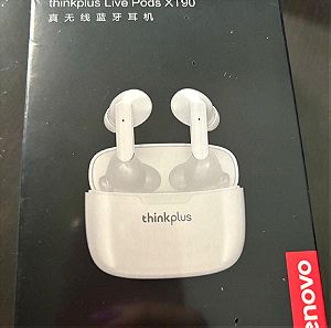 Lenovo XT90 In-ear Bluetooth Handsfree Ακουστικά με Θήκη Φόρτισης Μαύρα/Ασπρα