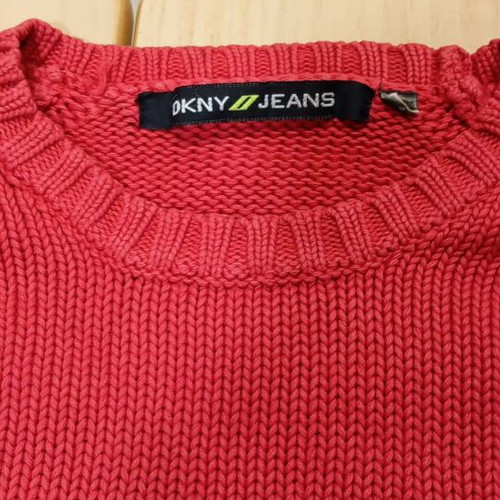 DKNY Jeans red sweater medium used
