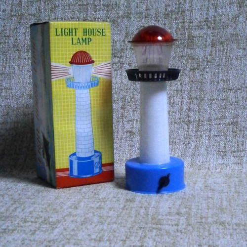Lighthouse lamp new with box, functional, vintage