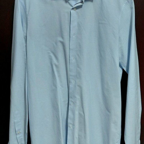 Massimo Dutti medium blue 100% cotton shirt like new