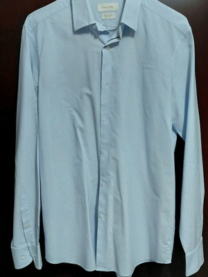Massimo Dutti medium blue 100% cotton shirt like new