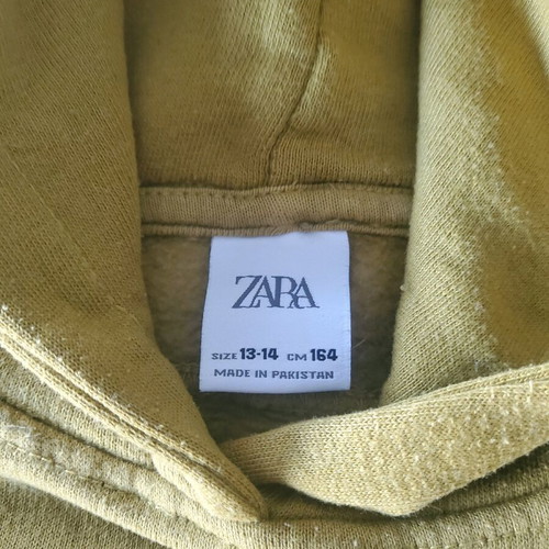 Zara mustard hoodie sweatshirt used