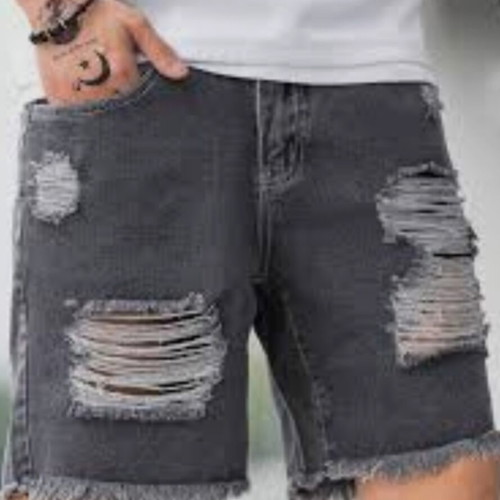 Men's Black Distressed Denim Shorts Size Small like new