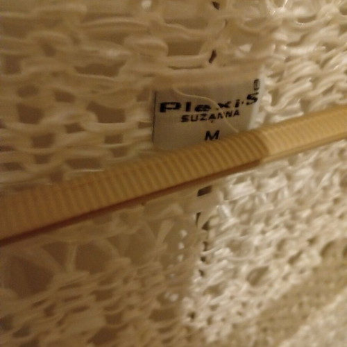 Plexis yarn blouse transparent white like new size M