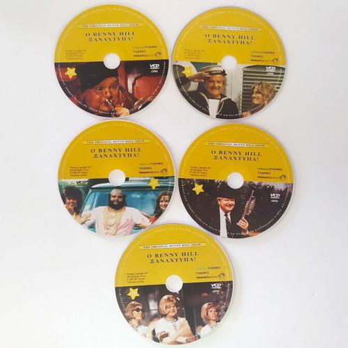Benny Hill VCD like new, pack of 5 with 10 episodes and subtitles