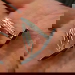 Μανικετόκουμπα Beneto Maretti vintage με ασημί χρώμα και σμάλτο, καινούργια