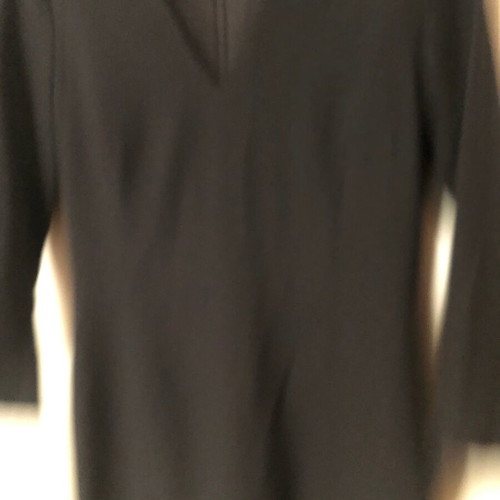 Theory midi black V neck dress with back zipper, used, size S/M