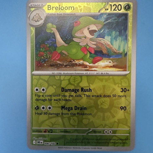 Breloom Pokemon Card new condition