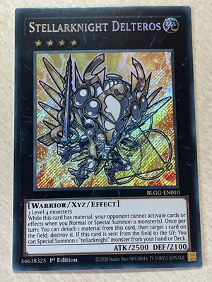 Yu-Gi-Oh Stellarknight Delteros Secret Rare card near mint