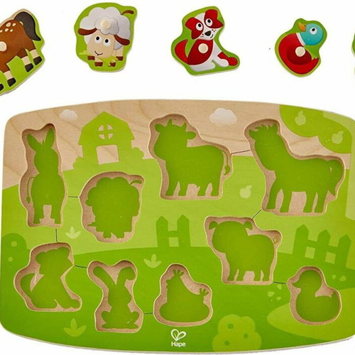 Wooden farm animal kids puzzle like new