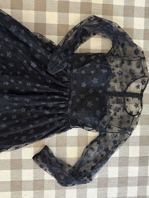 Fame Midi Dress new, black with tulle stars and glitter details