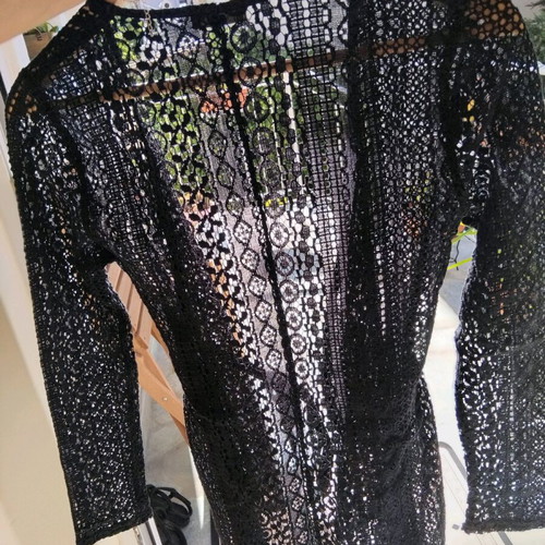Intimissimi small cardigan with perforated design, new, black