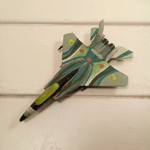 Model airplane used, hand-painted plastic