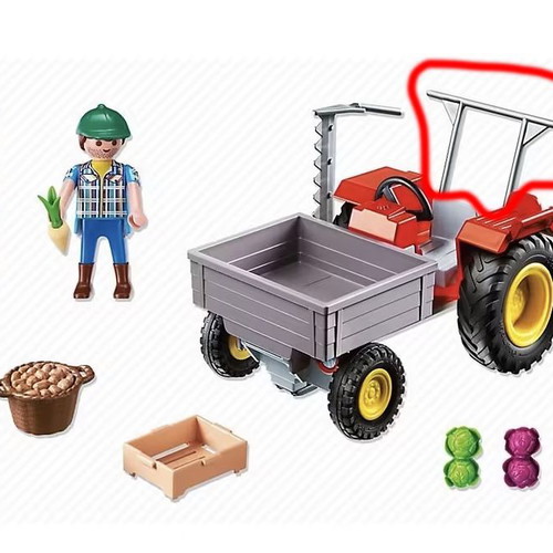 Playmobil country tractor with load like new