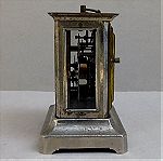  Ρολόι - Ξυπνητήρι μεταλλικό επινικελωμένο "Carriage Clock" με μουσική, περίπου 130 ετών.