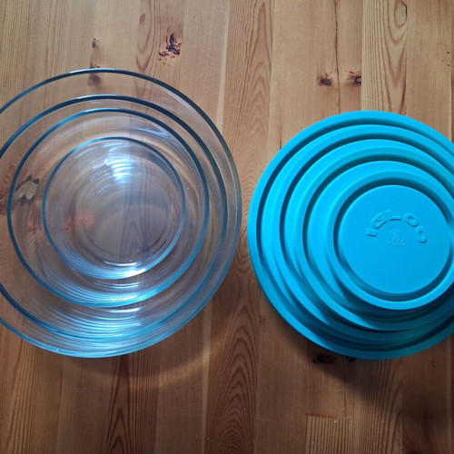Set of 4 glass food containers used Igloo Borgonovo Italy