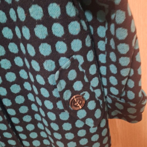 Jovonna polka dot coat like new, size M