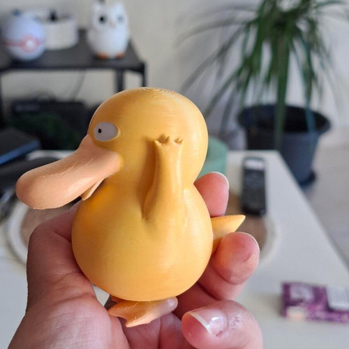 Psyduck Pokemon handmade 3D printed figure painted with acrylics, like new