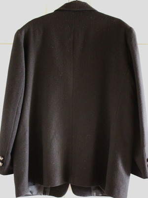 Black jacket with brooch used