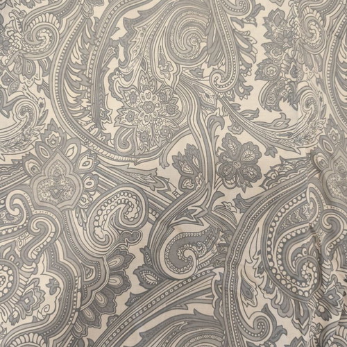 Cotton fitted sheet like new, blue and white with paisley design