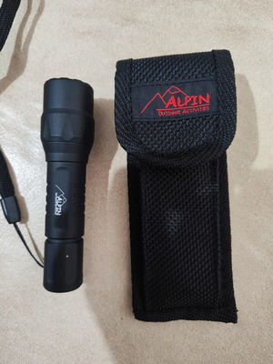 Alpin flashlight 180lm with case like new