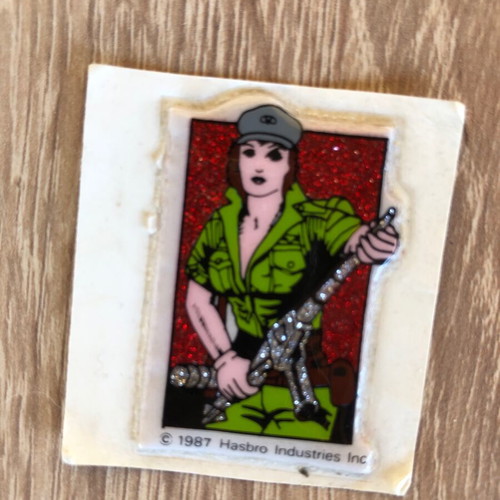 Action Force Gi Joe Hasbro vintage puffy stickers 1987 used, pack of 6