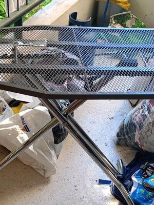 Ironing board used without fabric