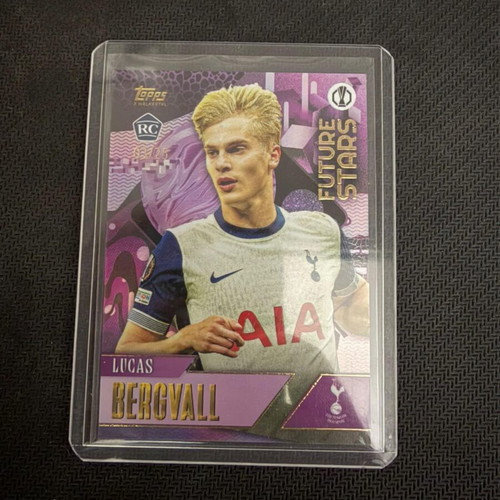 Lucas Bergvall Future Stars Purple/Pink Refractor Topps RC like new