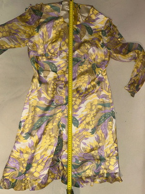 Vintage Psychedelic Print Dress 60s/70s Boutique Cleva collectible