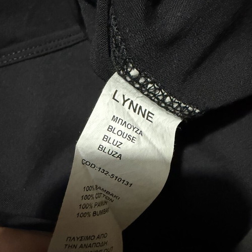 Lynne short-sleeve blouse like new, black, size S
