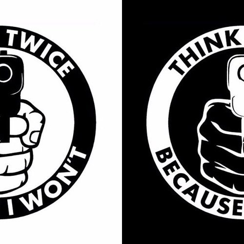 Think Twice Because I Won't Security Sticker new