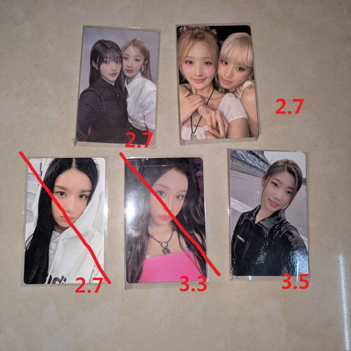 Kpop photocards Le Sserafim like new, Official Kiss of Life