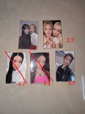 Kpop photocards Le Sserafim like new, Official Kiss of Life