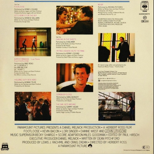 Footloose Original Soundtrack Vinyl LP, 1984 UK CBS 70246