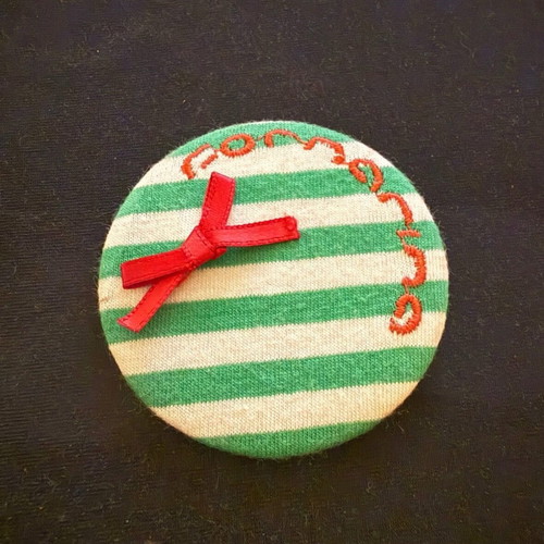 Fornarina badge and pin used, youthful sixties style