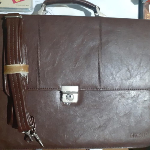 Nicki Leather Collection Professional Leather Briefcase New Brown