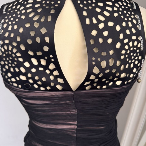 Evening mini dress Tassos Mitropoulos like new, black and nude