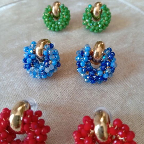 Earrings new, colorful set