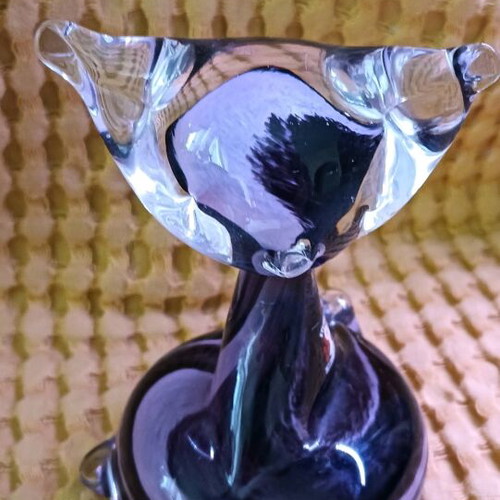 Vintage handmade Studiolasi glass cat figurine new