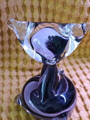 Vintage handmade Studiolasi glass cat figurine new
