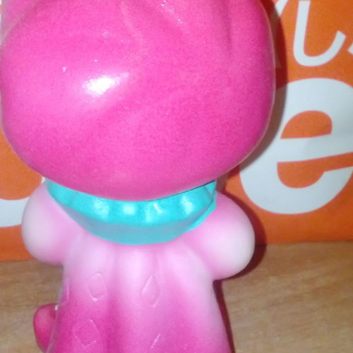 Vintage rubber doll used, pink shoed cat collectible