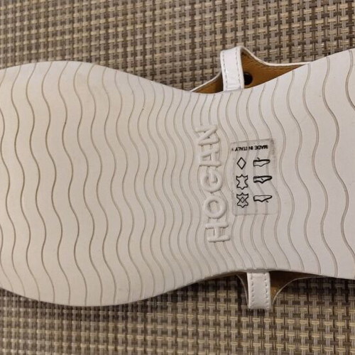 Hogan Sandals New, White Leather Size 37